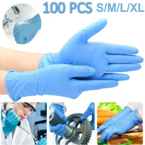 Blue Latex Examination Gloves Non Sterile Medical Disposable