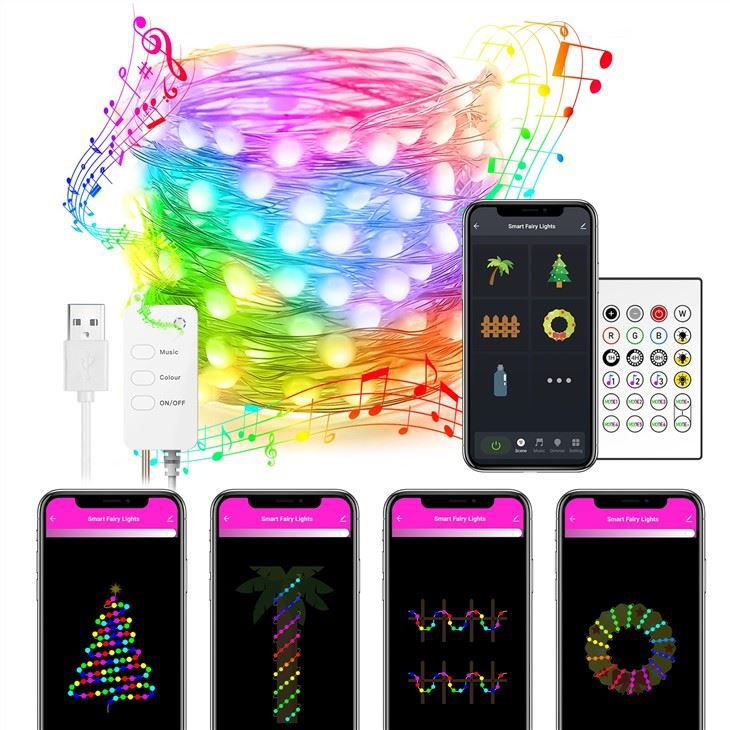 Smart Wifi Twinkly Flex String Lights Alexa And Voice Vocal Controlled