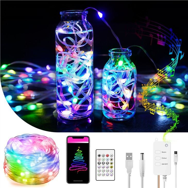 Outdoor Twinkly Smart String Lights APP WiFI Alexa Controlled