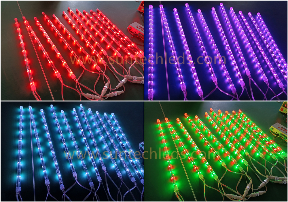 360 Degree LED Meteor Lights RGB Pixel Tube Manufacturer